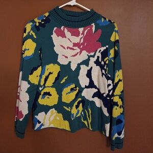 Anthropologie Multicolor Floral Sweater